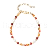 Natural Carnelian Beaded Bracelets BJEW-JB11763-01-2