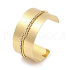 304 Stainless Steel Rhinestone Cuff Bangles BJEW-M082-04G-02-2