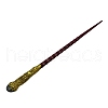 Natural Labradorite Magic Wand with Wooden Findings PW-WG44227-08-1