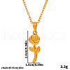 Stainless Steel Flower Pendant Necklaces for Women MR4365-2-3