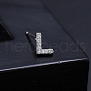 Platinum Brass Micro Pave Cubic Zirconia Stud Earrings XI6969-12-1