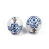 Spray Painted Wood European Beads WOOD-F017-08C-2