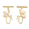 Brass Toggle Clasps KK-N254-157G-3