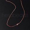 2mm Rack Plating Brass Satellite Chain Necklaces for Women Men MAK-L044-33RG-3