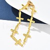 201 Stainless Steel Link Bracelets for Women BJEW-Z103-01G-02-3
