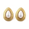 201 Stainless Steel Teardrop Stud Earrings EJEW-P304-02G-4