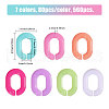 CHGCRAFT 560Pcs 7 Colors Opaque Acrylic Linking Rings MACR-CA0001-41-2
