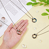 FIBLOOM 3Pcs 3 Colors Stainless Steel Pendant Necklaces Set NJEW-FI0001-57-3