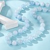 Natural Aquamarine Beaded Necklaces NJEW-S404-19-3