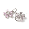 Brass Micro Pave Cubic Zirconia Pendants KK-U067-03P-03-2