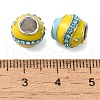 Rack Plating Alloy Enamel European Beads PALLOY-S189-45P-02-2