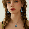 FIBLOOM Bohemian Glass & Plastic Beaded Jewelry Set SJEW-FI0001-29-6
