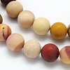 Frosted Round Natural Mookaite Beads Strands G-N0166-65-6mm-2