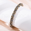 201 Stainless Steel Byzantine Chain Bracelets BJEW-B078-174GP-4
