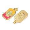 Brass Enamel Pendants KK-L190-008G-03-2