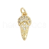 Brass Micro Pave Cubic Zirconia Pendants KK-G522-24G-1
