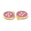 Golden Plated Alloy Enamel Charms ENAM-XCP0001-13R-3