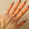 925 Sterling Silver Micro Pave Cubic Zirconia Finger Rings for Women RJEW-F180-04G-1
