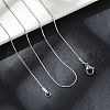 Non-Tarnish 304 Stainless Steel Serpentine Chain Necklace for Men Women NJEW-G076-01B-P-2