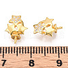 925 Sterling Silver Micro Pave Clear Cubic Zirconia Star Charms for Half Drilled Beads STER-T007-26G-3