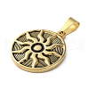 304 Stainless Steel Enamel Pendants STAS-G346-44G-2