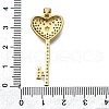 Brass Micro Pave Clear Cubic Zirconia Pendants KK-V010-28G-3