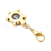 Tortoise Tibetan Style Alloy & Glass Beads Pendant Decorations HJEW-JM03216-5