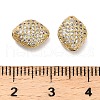 Brass Micro Pave Clear Cubic Zirconia Beads KK-L229-052G-3