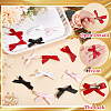CRASPIRE Bowknot Polyester Alligator Hair Clips AJEW-CP0008-35B-3