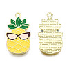 Alloy Enamel Pendants PALLOY-F286-15G-1