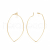 Brass Hoop Earrings Findings KK-S341-89-2