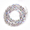Transparent Electroplate Glass Beads Strands GLAA-K064-05A-01A-2