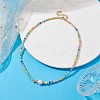 Natural Pearl & Seed Beaded Necklace NJEW-JN04649-01-3
