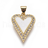 Brass Micro Pave Cubic Zirconia Pendants KK-K234-01-2