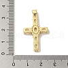 Rack Plating Brass Micro Pave Cubic Zirconia Pendants KK-P272-09G-3
