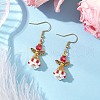 Angel Handmade Glass Seed Beads Dangle Earrings for Women EJEW-MZ00395-03-1