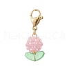 Flower Glass Seed Beads Beaded Pendant Decorations HJEW-MZ00195-03-2