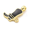 Brass with Cubic Zirconia with Enamel Pendant KK-Q814-22G-02-2