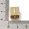 Brass Cubic Zirconia Beads KK-Q818-01I-G-3