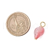 Transparent Spray Paint Glass Pendants PALLOY-JF03689-01-2