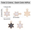 SUNNYCLUE 80Pcs 2 Colors Alloy Enamel Pendants ENAM-SC0005-11-2