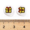 Christmas Theme Printed Opauqe Acrylic Beads OACR-R004-01F-4