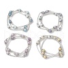 Electroplated Glass Stretch Bracelets BJEW-JB11614-2