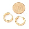 Brass Micro Pave Cubic Zirconia Hoop Earrings EJEW-H152-01A-G-5