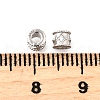 925 Sterling Silver Micro Pave Clear Cubic Zirconia Beads STER-F061-02A-P-2