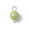 AB Color Plated Opaque Acrylic Round Connector Charms PALLOY-JF03543-02-3