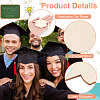 Unfinished Wood Graduation Cap Cutouts DIY-WH0386-40B-4