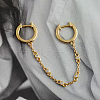 S925 Sterling Silver Chain Hoop Earrings MC5982-1-5