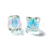 Two Tone UV Plating Rainbow Iridescent Acrylic Beads TACR-D010-04E-3