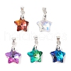 Mixed Color Glass Pendants PALLOY-JF02423-02-1